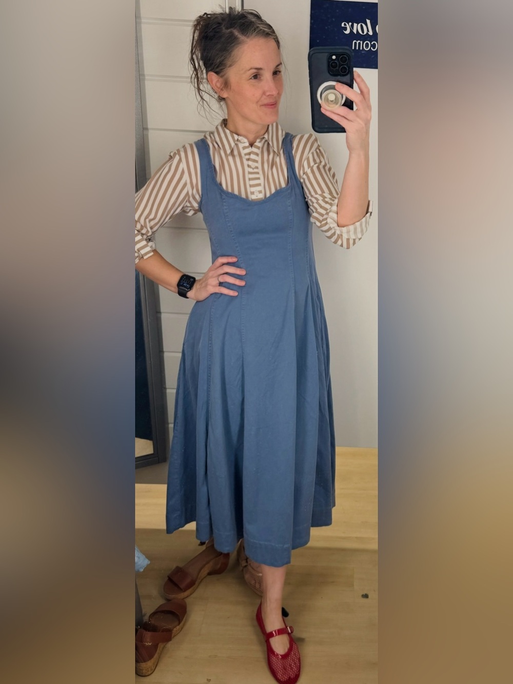 Blue Jumper Midi Dress Nicole Miller
